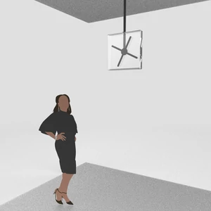 3D holografikus kivetítő projektor - mennyezeti konzolos - négyzetes - 45 cm