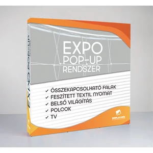 Nyomat - Expo pop-up LED világító fal - 3x3 - Körben
