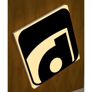 Fa pult logo 60x60cm - Doboz világítással