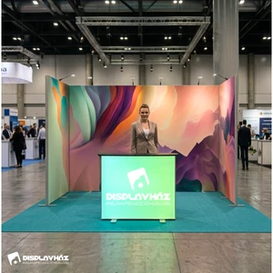 Mega SEG kiállítási stand - 6 m² - (kompletten szerkezet+nyomtatás)