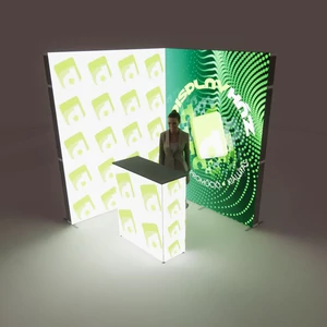 T3 Litebox világító kiállítási stand - 4 m² (kompletten szerkezet+nyomtatás)