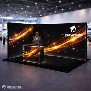 T3 Litebox világító kiállítási stand - 10 m² (kompletten szerkezet+nyomtatás)