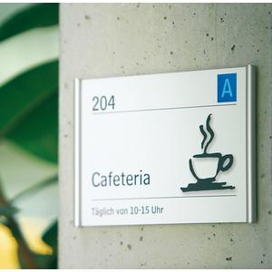 Ajtótábla PLANO, útbaigazítótábla, információs tábla