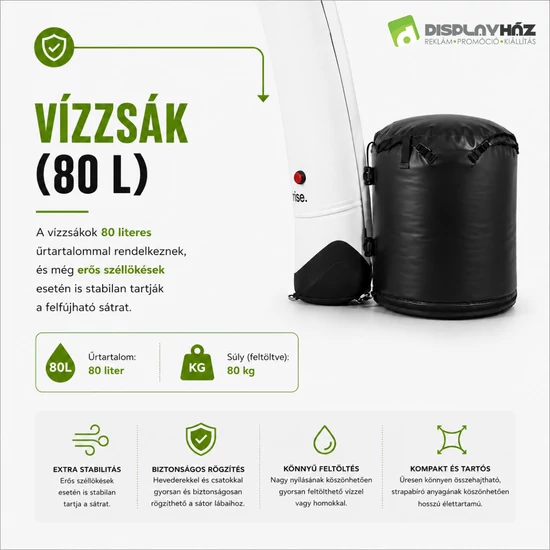 Aerise sátor - Vízballaszt tartály 80L