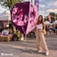 3D Banner zászló - Burgundi - kompletten (szerkezet + nyomtatás)
