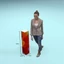 Beltéri reklám posztamens - 200x200x1000mm - hasáb - kompletten