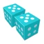 Dobókocka - Türkizkék - 25 cm