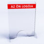 Kép 2/8 - Leheletvédő plexi - céged logójával - íves átadó nyílással